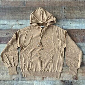 Workshop republic clothing mustard yellow pullover hooded sweatshirt hoodie -M